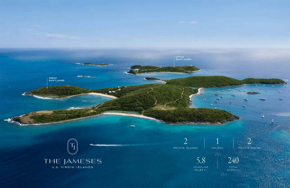 THE JAMESES U.S. VIRGIN ISLANDS Tento súkromný ostrov je na predaj.